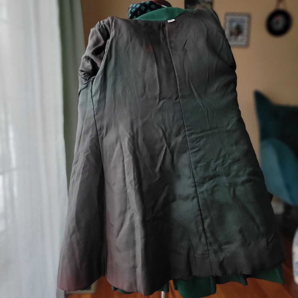 Vintage Rothschild Green Wool Blend Girls Coat Size 6X Fit & Flare - Picture 15 of 15